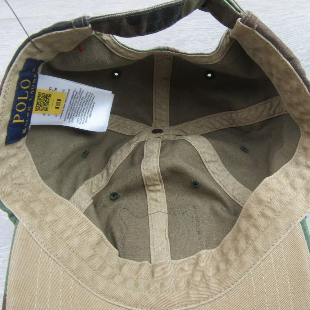 Polo Ralph Lauren Camo Tiger Patch Baseball Hat Cap Adjustable Fit NEW - Picture 11 of 15